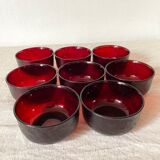 Vintage tinted glass bowls