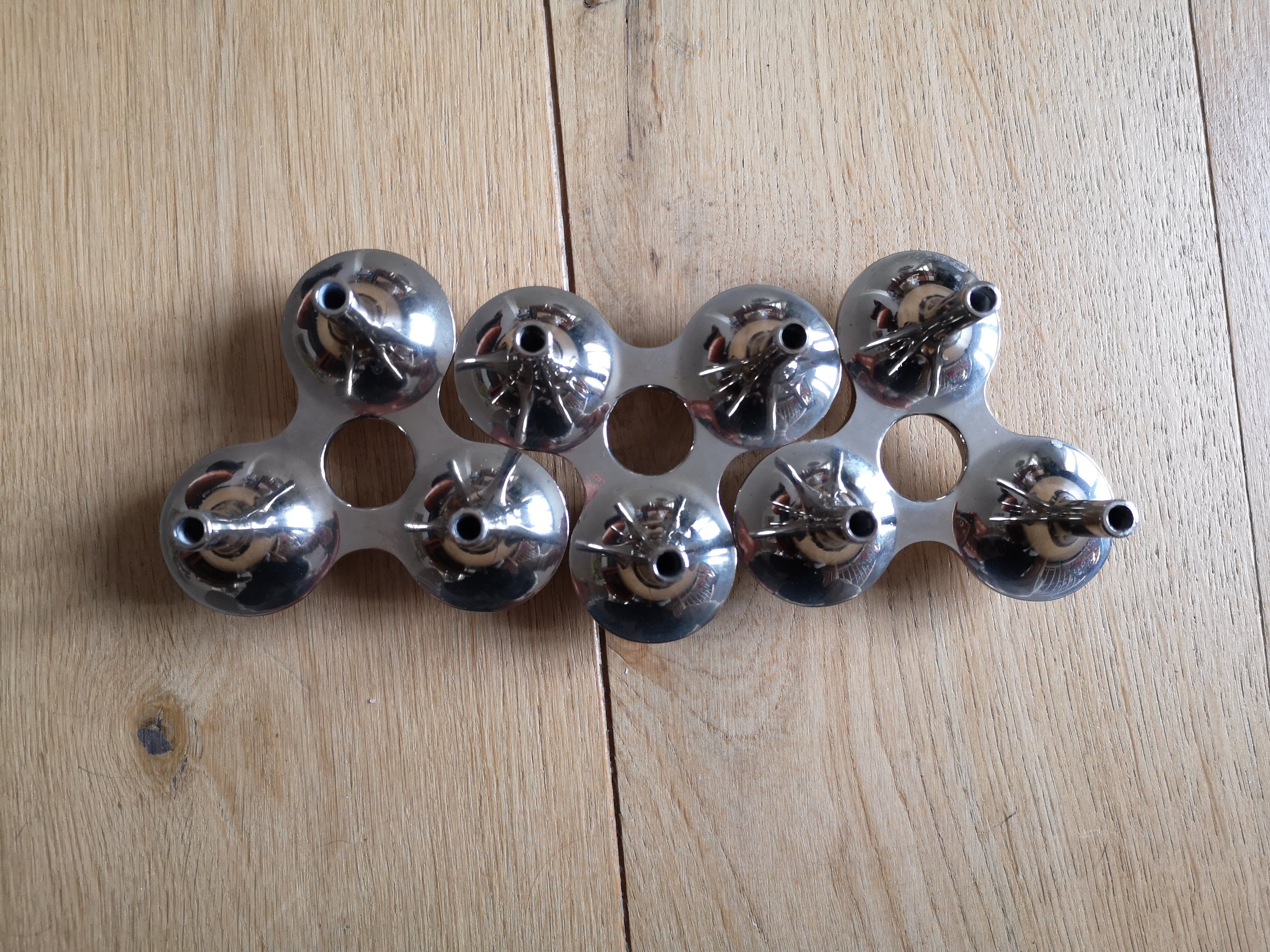 3 candlesticks Nagel BMF model "Orion" vintage 60/70