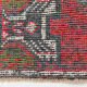 Coral red vintage rug 91x45cm