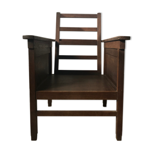 Large fauteuil en bois