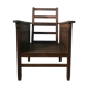 Large fauteuil en bois à dossier inclinable réglable