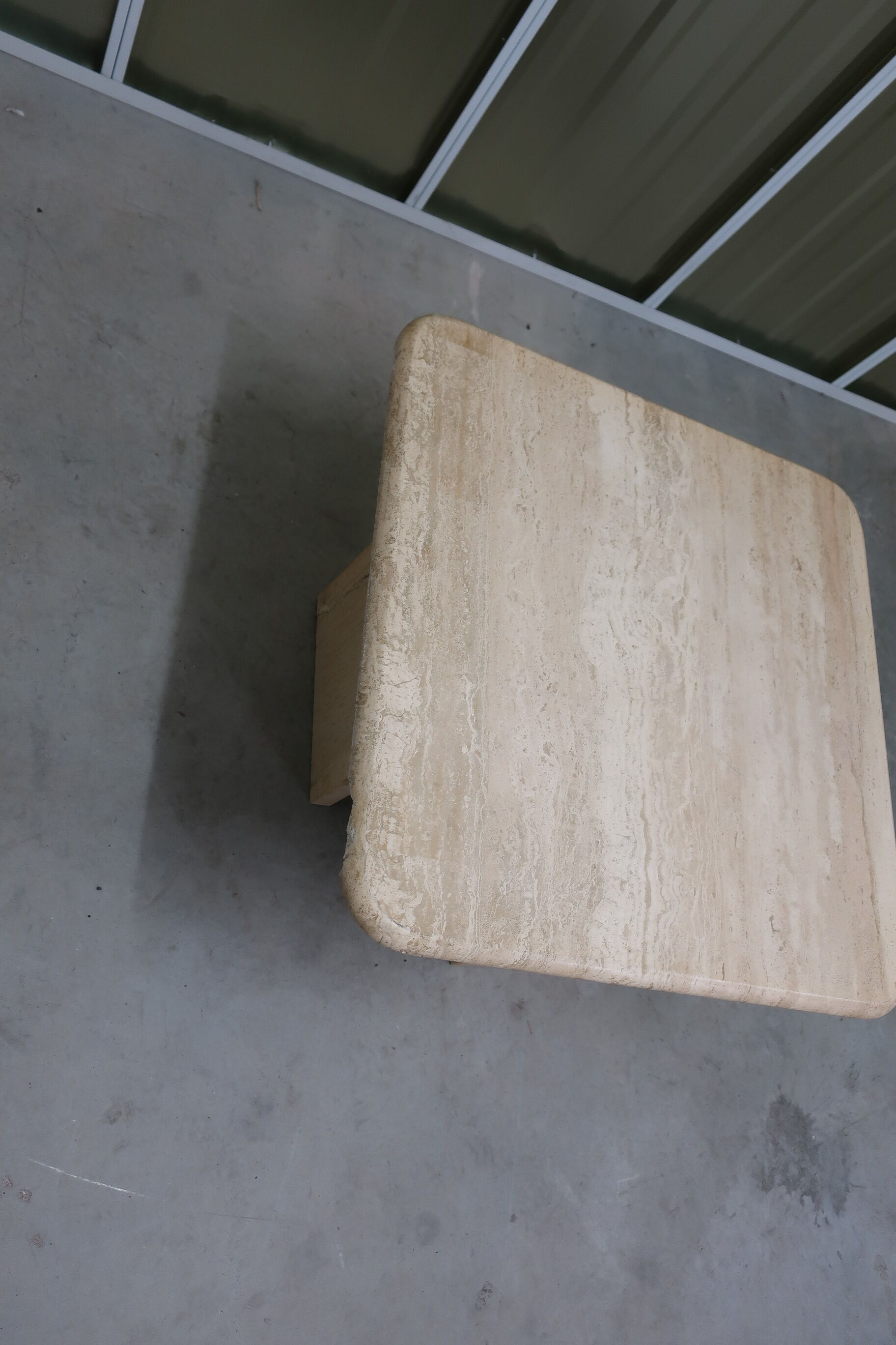 Travertine square coffee table 70/80