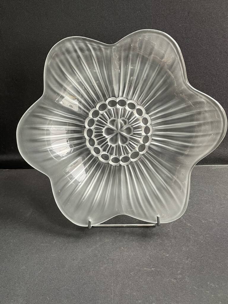 Unsigned molded pressed crystal stand cup