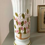 Large vintage vase with floral pattern