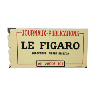 Enamelled plate le figaro