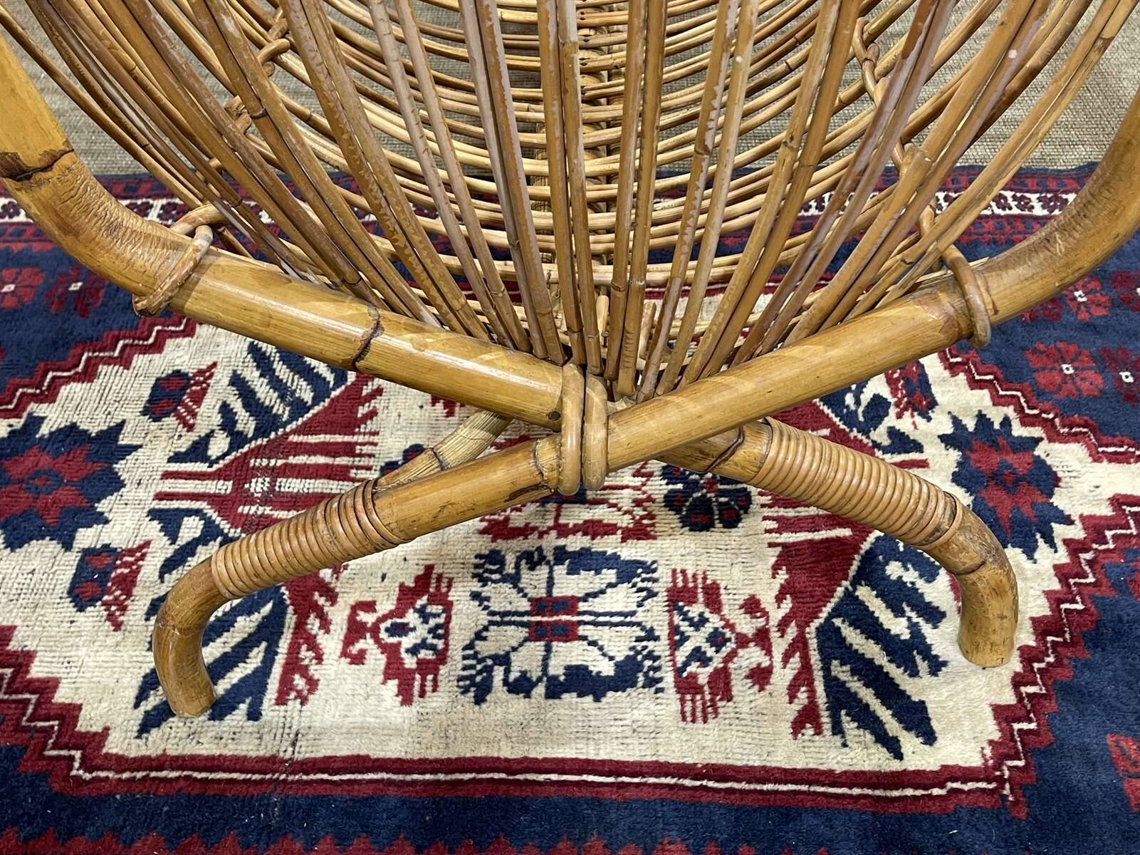 1960s rattan baby bed