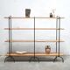 Vintage wooden and metal shelf