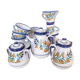 Tea set turned and hand painted 1970