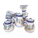Tea set turned and hand painted 1970