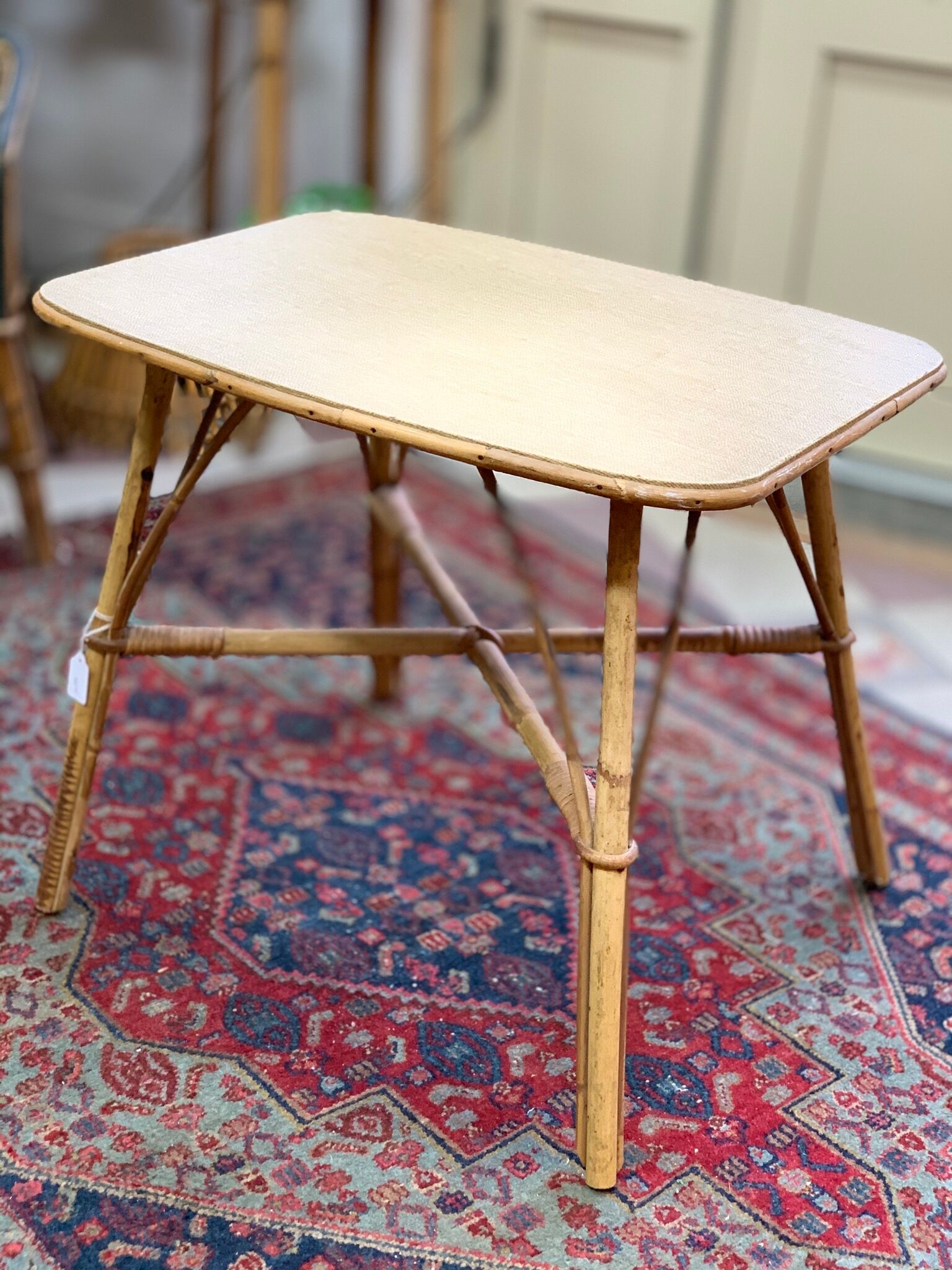 Rattan coffee table 1960s