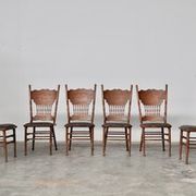 Vintage ash dining chairs, 1920