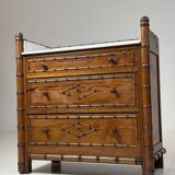 Faux bamboo chest of drawers 1900
