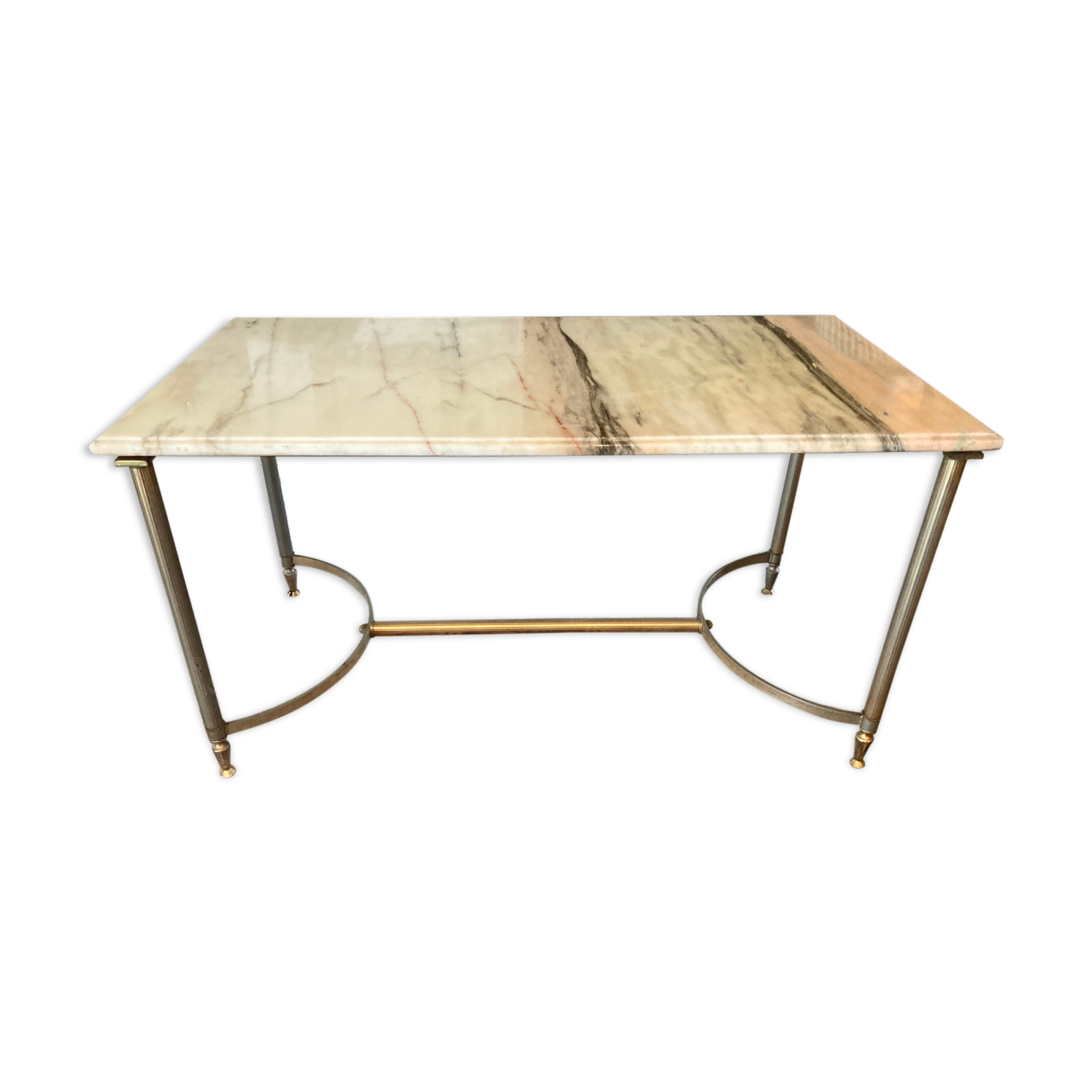 Table basse laiton et onyx