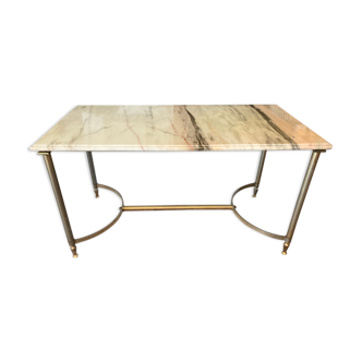 Brass and onyx coffee table