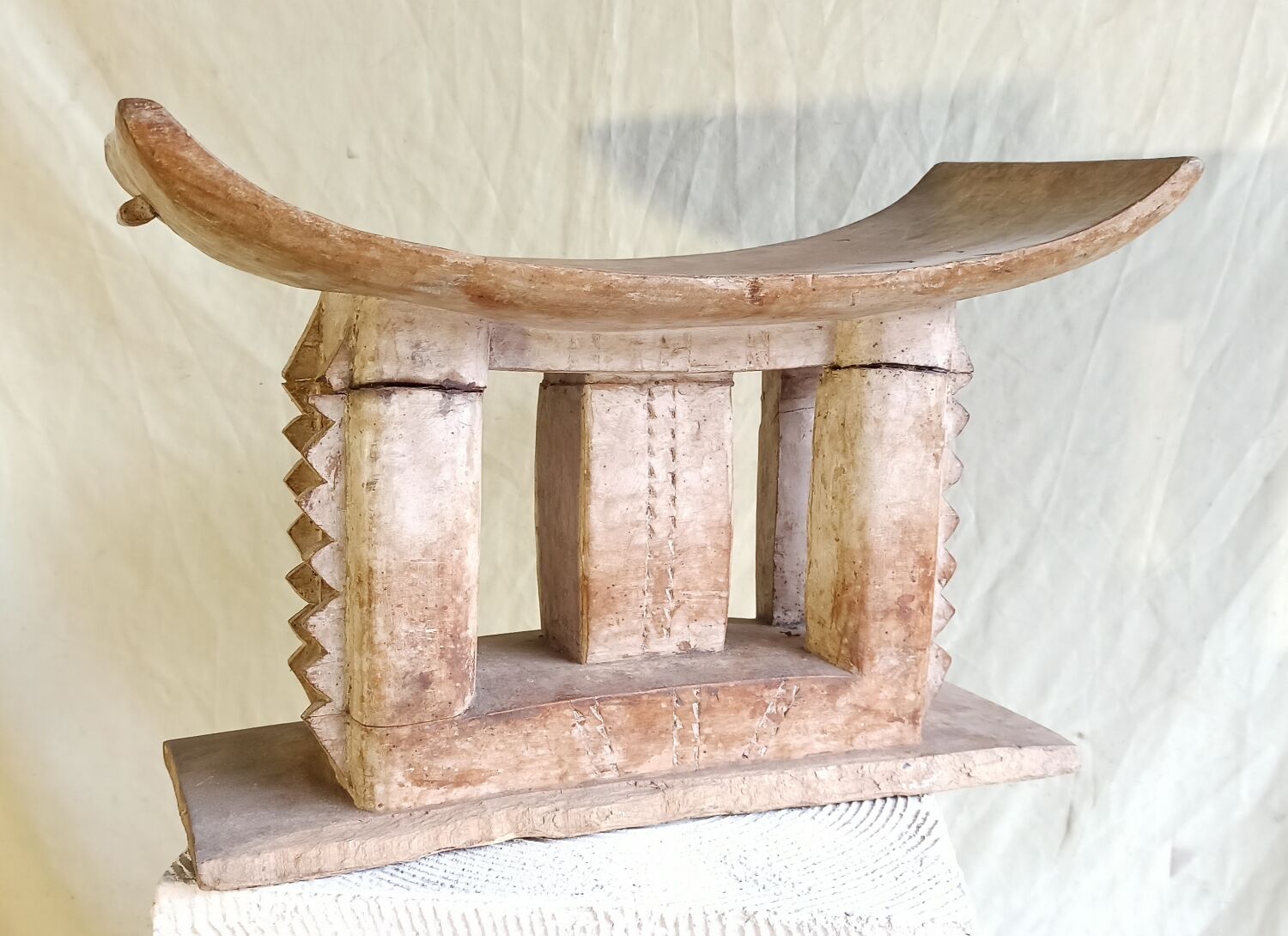 Antique wooden stool african art ashanti from ghana