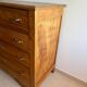 4-drawer chest in raw wood and chrome - art deco style