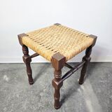 70s Rush Seat Stool