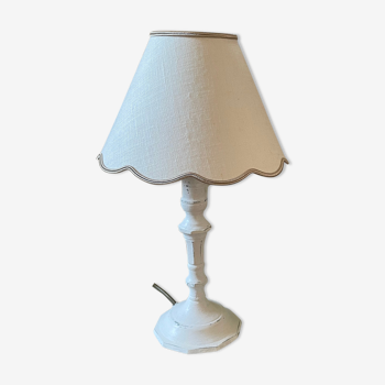 Shabby white patinated lamp