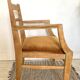 Art Deco armchair with mustard velvet seat