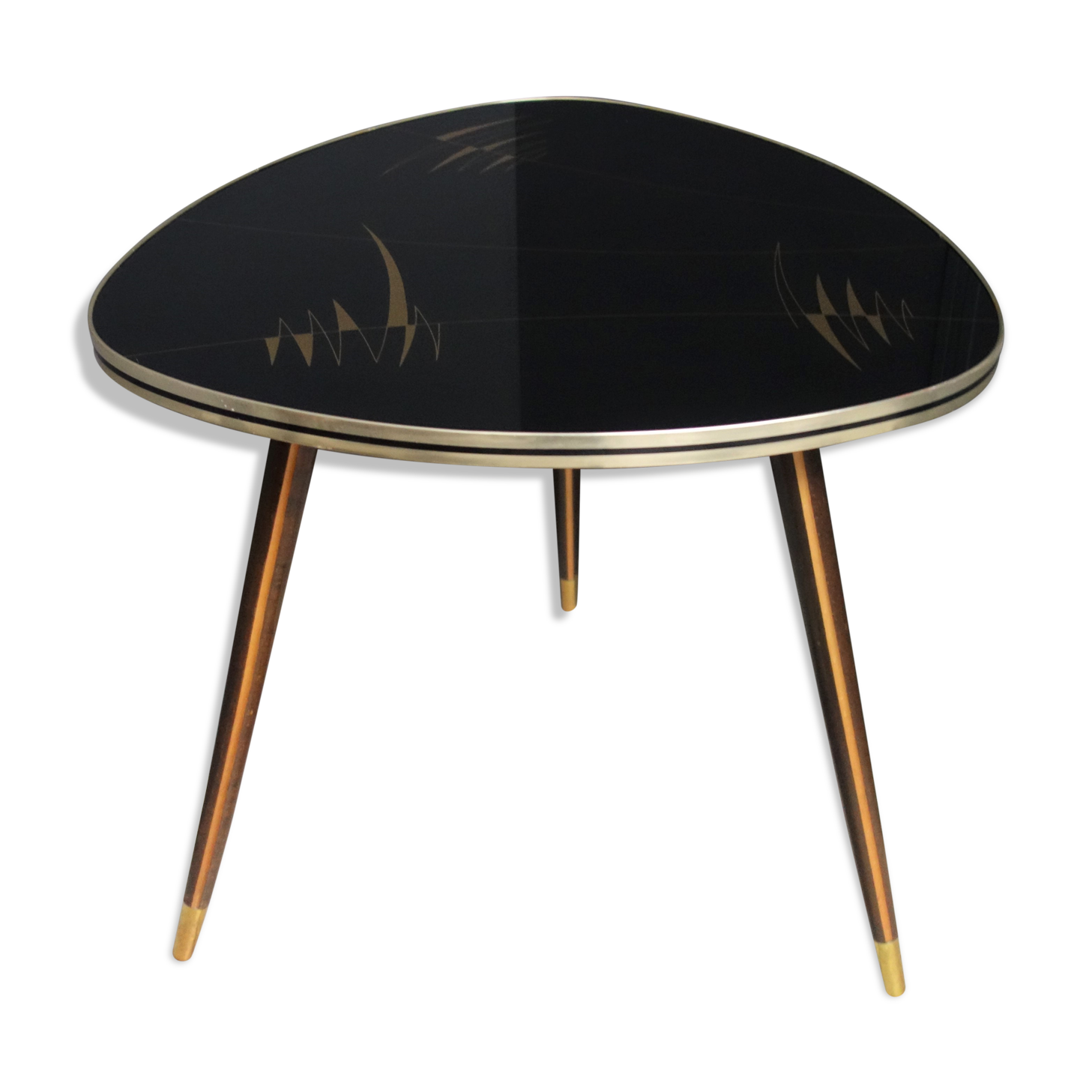 Black and Gold glass table 1960s