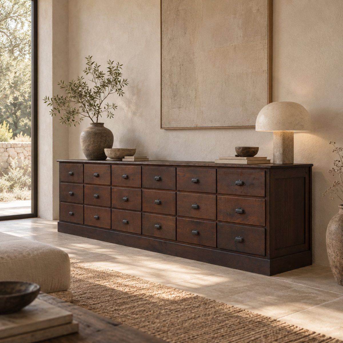Oak drawer unit — early 20th century