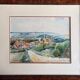 Watercolor painting 1909 "Pouilly-en-Auxois" (21) Signed Lépée + frame