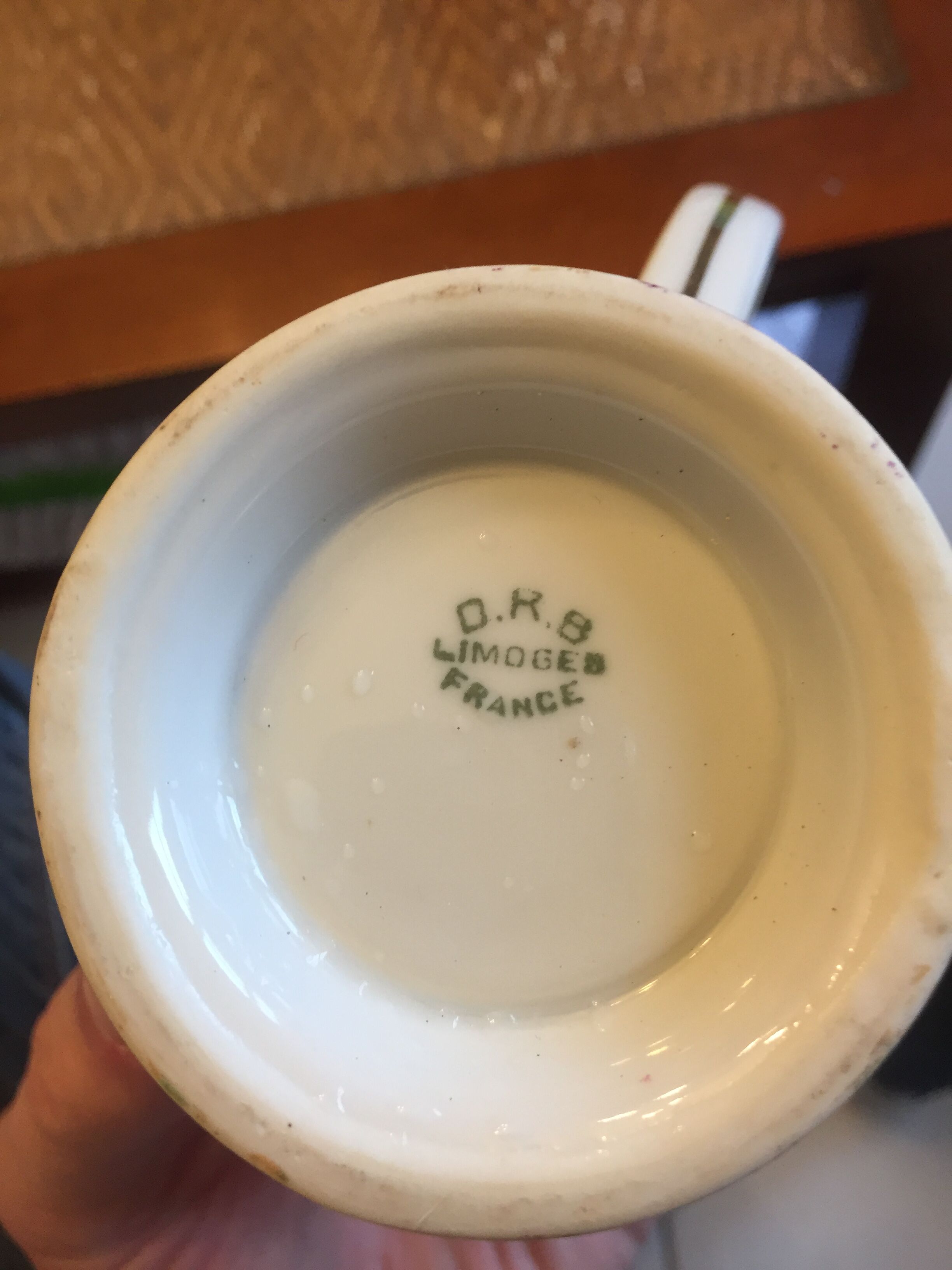 Coffee maker and vintage milk jar D.R.B. Limoges