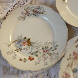 10 assiettes dessert porcelaine xixème