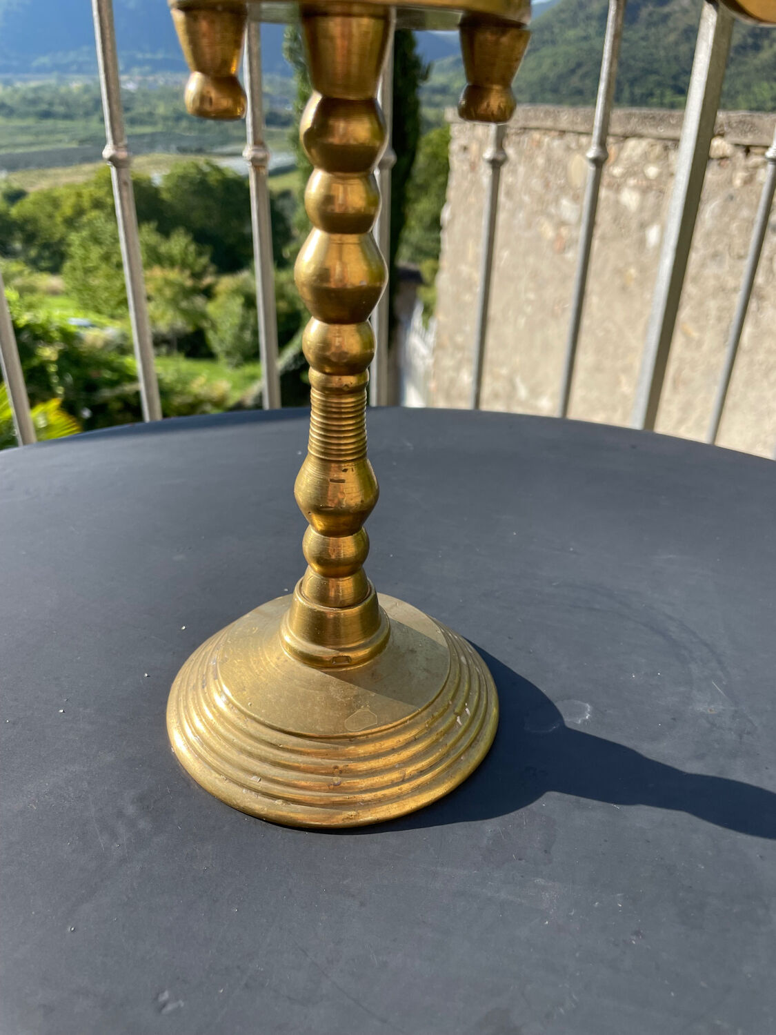 Old brass candle holder