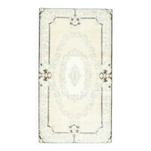 Tapis vintage turc Oushak fait à la main en laine et coton beige