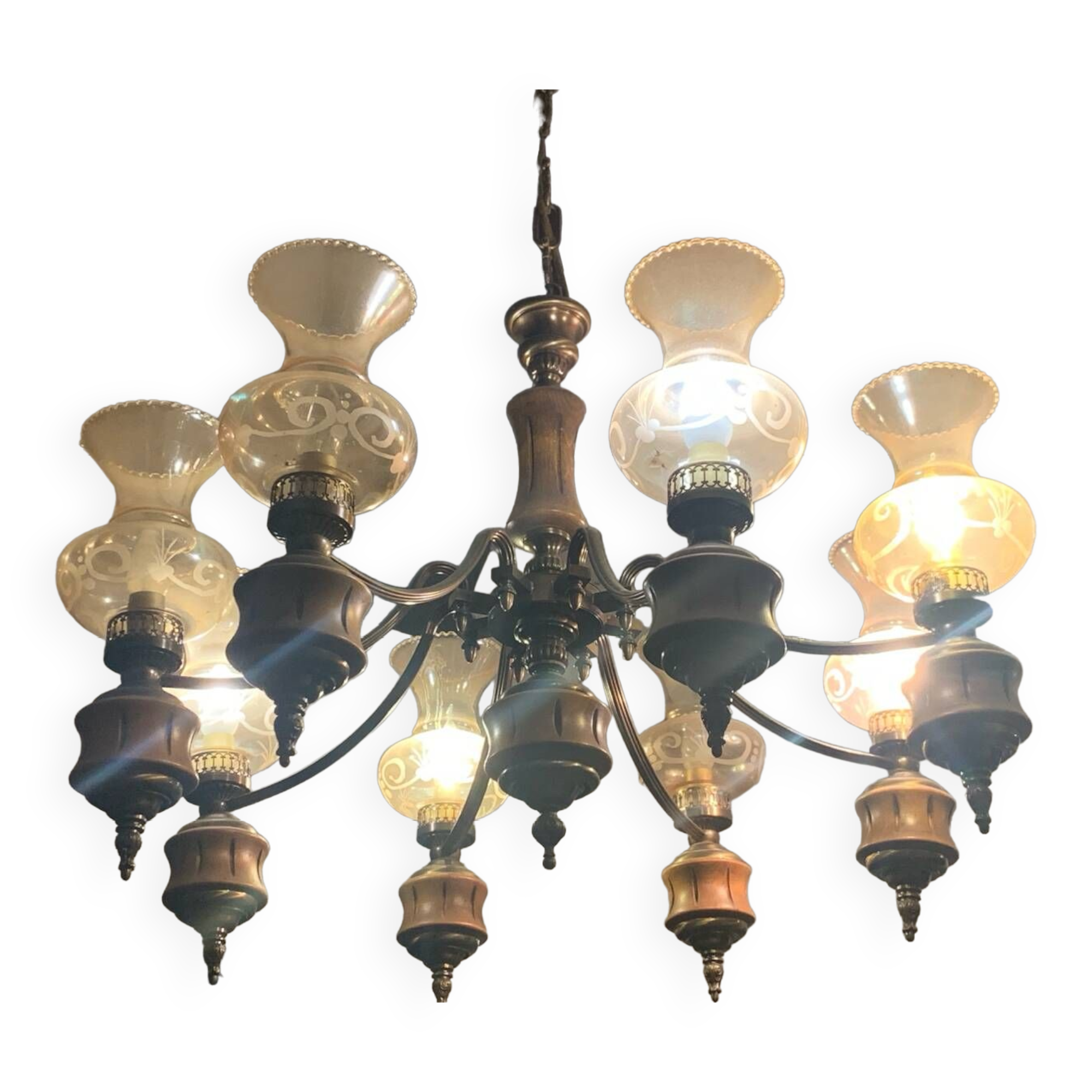 Vintage 8-arm chandelier