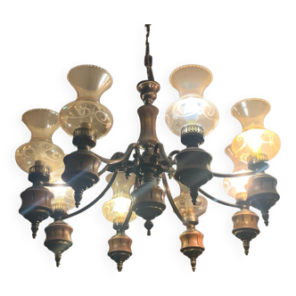 Lustre vintage à 8 bras