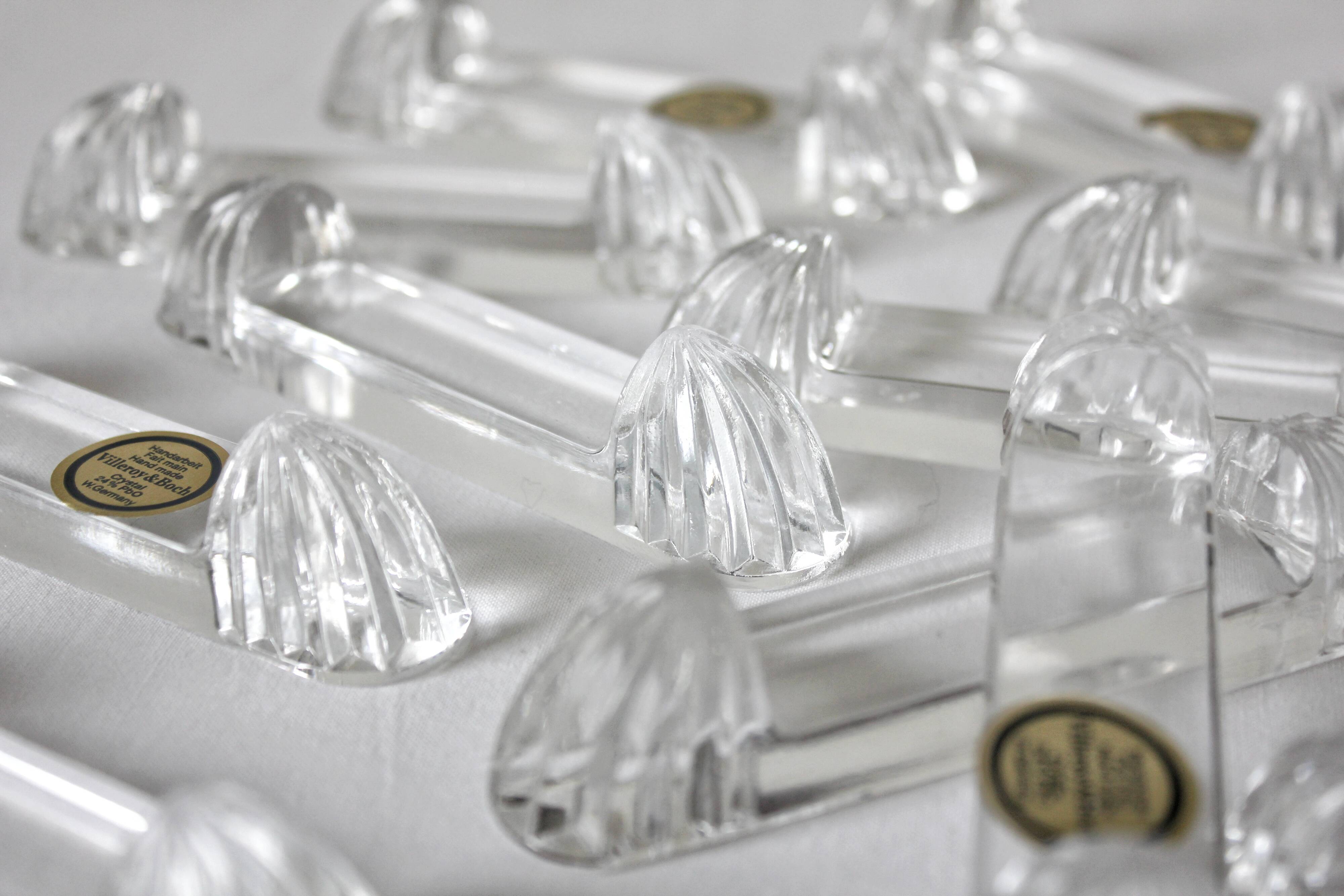 12 Villeroy and Boch crystal knife holders