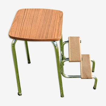 Escabeau tabouret en formica années 60