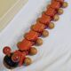 Vintage pulling toy, "centipede", 82 cm, made in Switzerland