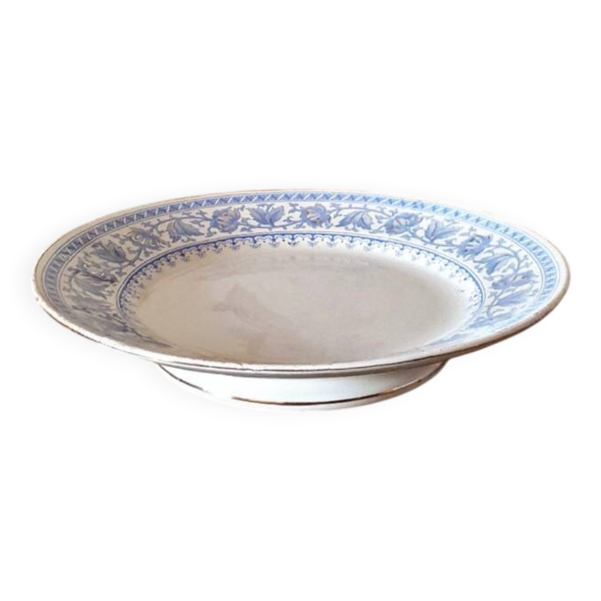 Sarreguemines U&C Syra model "low" fruit bowl, early 20th century