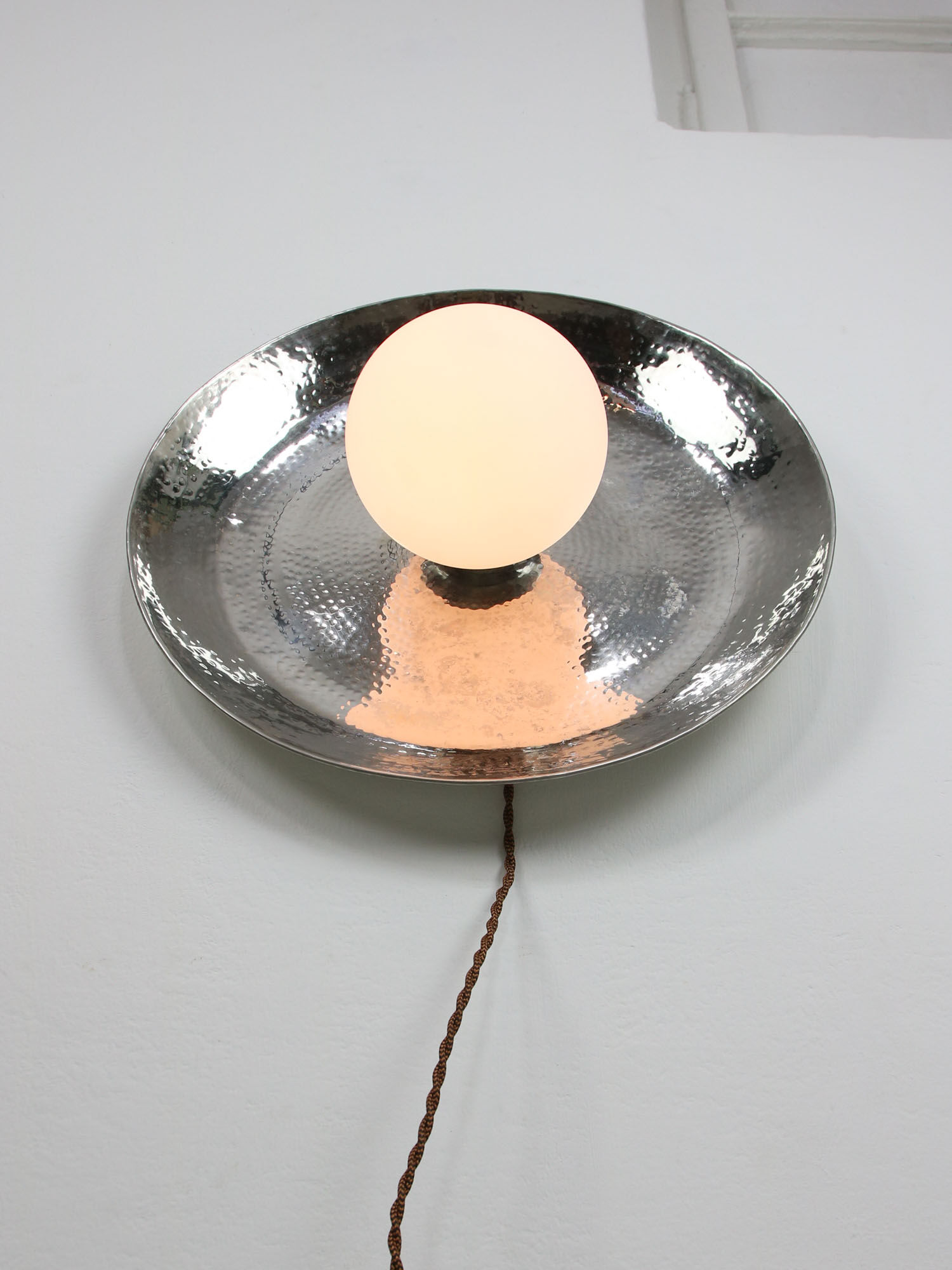 Vintage chrome eye wall lamp, 70s