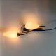 Lunel 1960 wall lamp, opaline, metal and golden brass