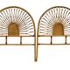 Set of 3 rattan headboards, France 60s