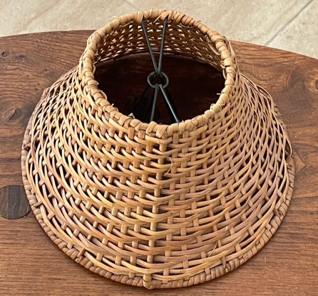 Vintage rattan lampshade