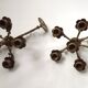 Pair Early 20th Century Rococo Revival Brass 5 Light Candle Wall Sconces