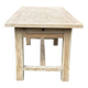 Table à manger de ferme rénovée en chêne brut du XXème 180cm tiroir