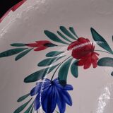 Large earthenware bowl of Moulin-des-Loups - Floral decoration - Around 1960