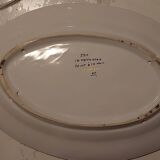 Plat oval peint à la main numéroté et signé
