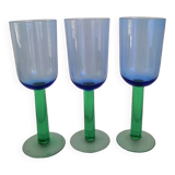 Set of 3 stemmed glasses