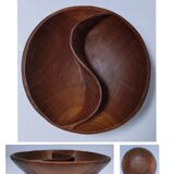 Yin Yang carved wooden pocket emptier from the 80s