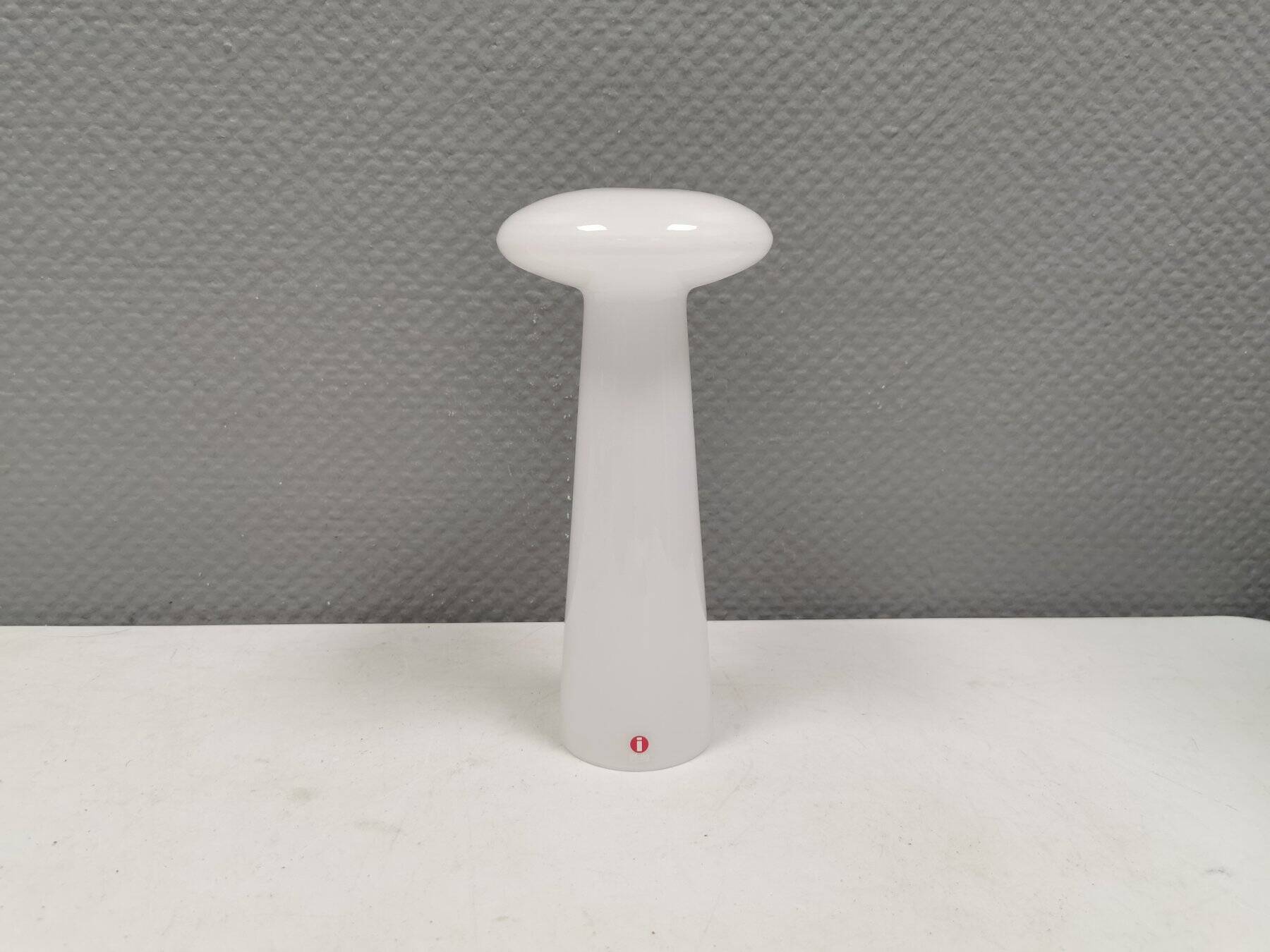Candlestick in opal glass by Harri Koskinen for Iittala Finland 1996