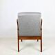 Set of  vintage armchairs chairs 300-123, design by M. Puchała - grey herringbone