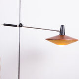Large tilting luminaire in Steel and Teak Temde Leuchten 1960.