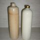 2 bouteilles bouillottes en grès vernissé de couleurs naturelles